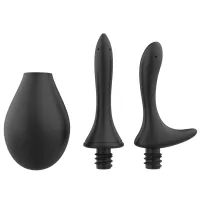 nexus anal douche 260 ml - zestaw z dwiema silikonowymi końcowkami