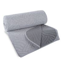 Narzuta pikowana LEN 170x210 szara hot press dekoracyjna