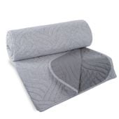 Narzuta pikowana LEN 170x210 szara hot press dekoracyjna