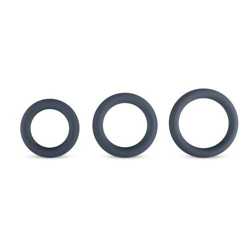 3-Piece Cock Ring Set - Grey na Arena.pl