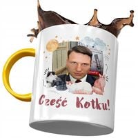 Kubek Żółty Sławomir Mentzen Xd Na Prezent Z Nadrukiem Ze Zdjęciem