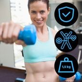 Hantelek Żeliwny 1,5 Kg Ciężarek Winylowy Pretorians