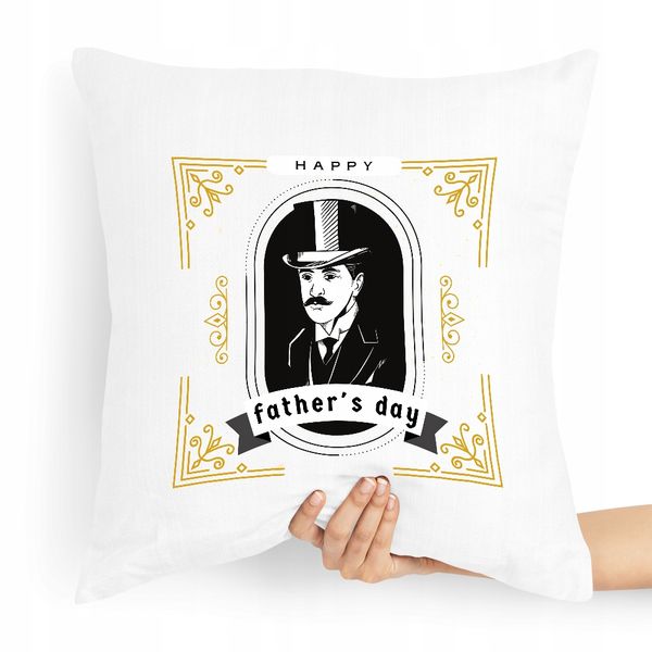 Poduszka Prezent Dla Taty Ojca Happy Father's Day Z Nadrukiem Ze Zdjęciem zdjęcie 1