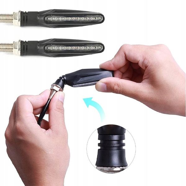 KIERUNKOWSKAZY LED MOTOCYKLOWE QUADA SKUTERA MOTORU M10 DYNAMICZNE QUAD zdjęcie 6