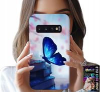 ETUI DO SAMSUNG GALAXY S10 PLUS - NIEBIESKI MOTYLEK, MOTYL, DAMSKIE WZORY