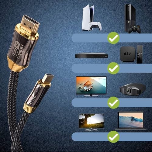 CERTYFIKOWANY Kabel HDMI 2.1 8K 4K eARC PREMIUM 2M na Arena.pl