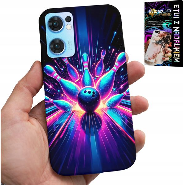 ETUI DO OPPO RENO7 5G - KRĘGLE BOWLING STRIKE POKROWIEC, PLECKI zdjęcie 1