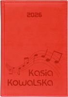 Kalendarz A6 2026 twój napis IMIĘ Planer TYGODNIOWY Z GRAWEREM