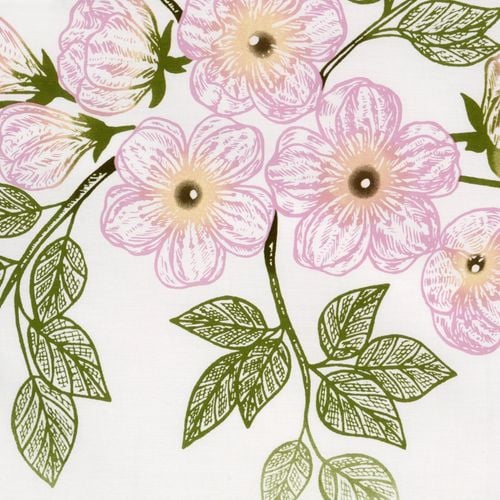 Pościeli z satyny bawełnianej NIKA 160X200 70X80X2 kwiaty biała na Arena.pl