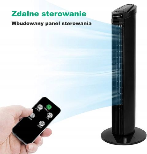 Stojacy wentylator kolumnowy podlogowy wiatrak wiatrak podlogowy z pilotem na Arena.pl