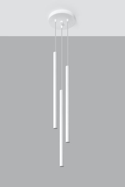 LAMPA wisząca Pastelo SL.0467 Sollux metalowa OPRAWA zwis kaskada tuby sople białe zdjęcie 4