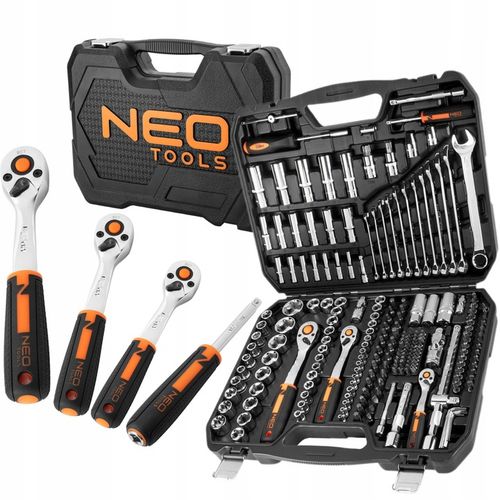 NEO ZESTAW KLUCZE NASADOWE 1/2" 3/8" 1/4" 219ele CRV PŁASKIE TORX na Arena.pl