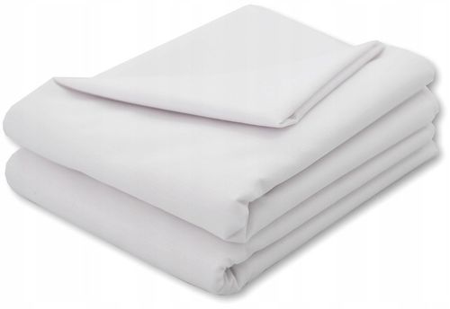 PRZEŚCIERADŁO BAWEŁNIANE 160x220, BIAŁE HOTELOWE na Arena.pl