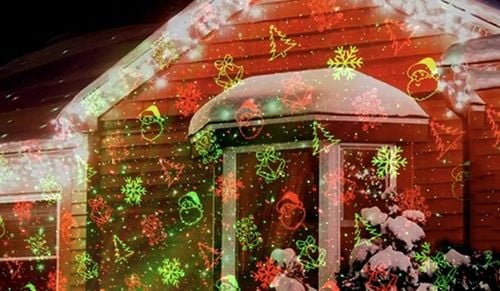 PROJEKTOR ŚWIĄTECZNY LASEROWY EFEKTY RUCHOMY NA DOM PŁATKI ŚNIEGU LED MOC na Arena.pl