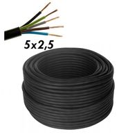 KABEL WARSZTATOWY NA PRZEDŁUŻACZ BUDOWLANY OWY 5x2,5 1MB -kolor czarny