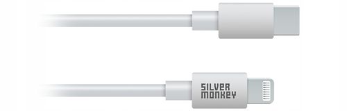 Kabel Silver Monkey USB typ C - Apple Lightning 3 m biały na Arena.pl