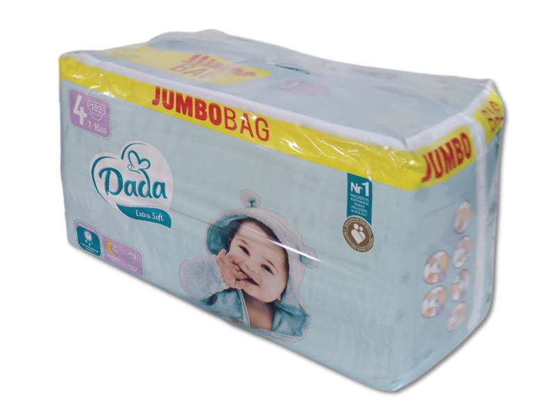 Pieluchy Dada Extra Soft 4 JumboBag - 102szt zdjęcie 3