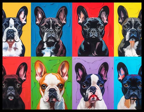 Plakat 65x50cm Buldogi Francuskie na Arena.pl