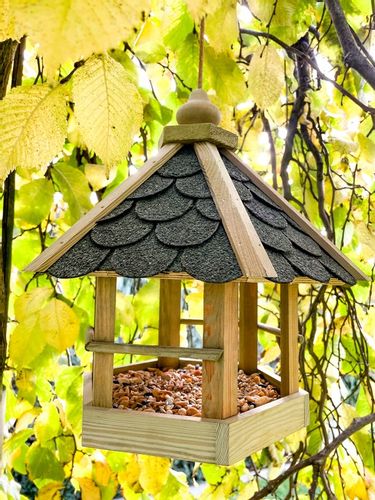 DUŻY KARMNIK DLA DZIKICH PTAKÓW SOLIDNY DOMEK BUDKA NA KARMA ZIARNO XXL na Arena.pl