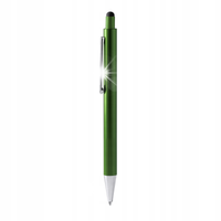 DŁUGOPIS BIUROWY SZKOLNY GARET ZIELONY TOUCH PEN TUSZ NIEBIESKI 10 SZTUK