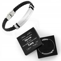 Bransoletka męska skóra +GRAWER na DZIEŃ OJCA TATY