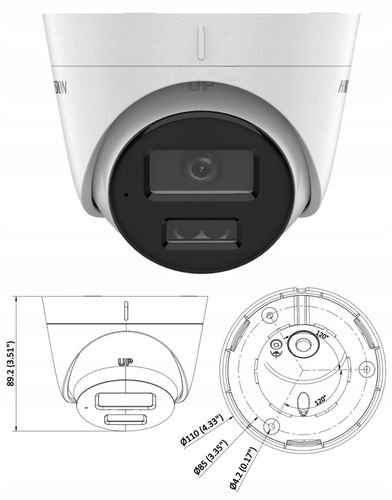 Zestaw do monitoringu 6 kamer Hikvision 6Mpx Dwa oświetlacze Detekcja Ludzi na Arena.pl