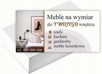 Wizytówki firmowe 200 szt WIELE WZORÓW do wyboru MEBLE NA WYMIAR