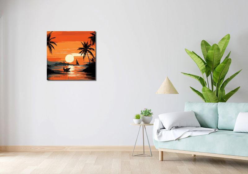 Obraz 60x60cm Tropikalny spokój zdjęcie 2