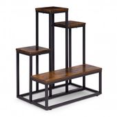 KWETNIK NOWOCZESNY INDUSTRIALNY STALOWY 4 POLKI MODERNHOME