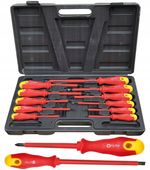 ZESTAW WKRĘTAKÓW WKRĘTAK ŚRUBOKRĘTY IZOLOWANE 11el