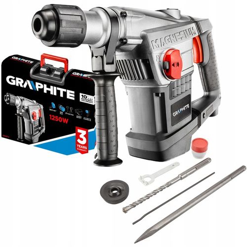 GRAPHITE MŁOT UDAROWY ELEKTRYCZNY SDS-MAX 1250W kujacy WALIZKA 58G874 na Arena.pl