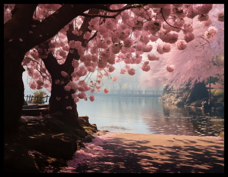 Plakat 65x50cm Spokój Sakury zdjęcie 2