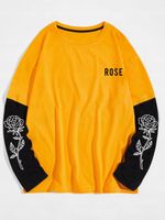 XXL SHEIN _S1H BLUZKA Z NADRUKAMI NA RĘKAWACH