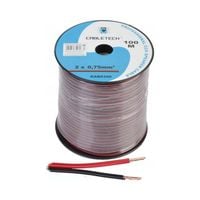 Kabel głośnikowy przewód do głośników 2x 0.75mm HQ 100m Cabletech