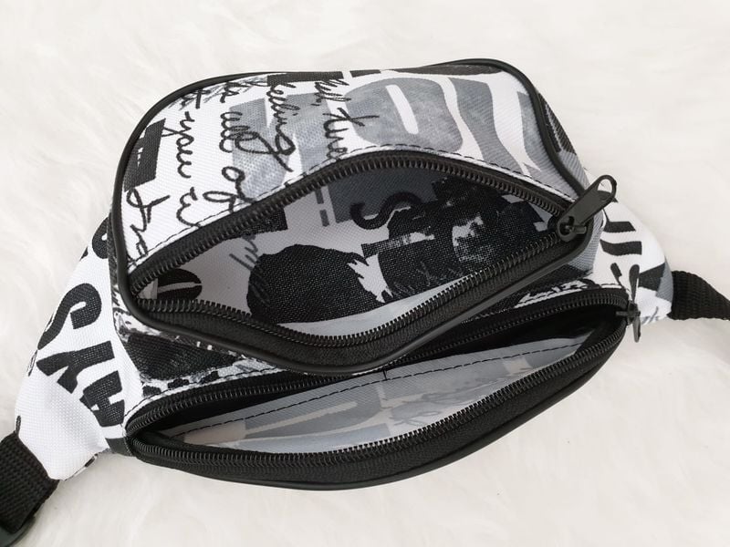 NERKA saszetka biodrówka polska napisy N036 biała zdjęcie 5