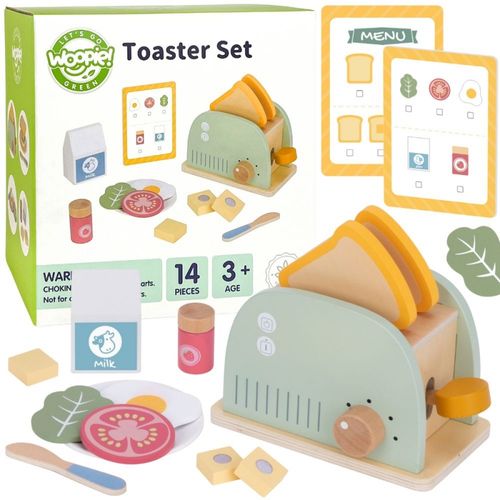 ZESTAW ŚNIADANIOWY  Z DREWNIANYM TOSTEREM na Arena.pl