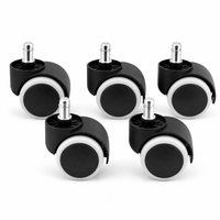 5X KÓŁKA DO FOTELA OBROTOWEGO KRZESŁA 48 MM M11 MOCNE GUMOWE KOMPLET