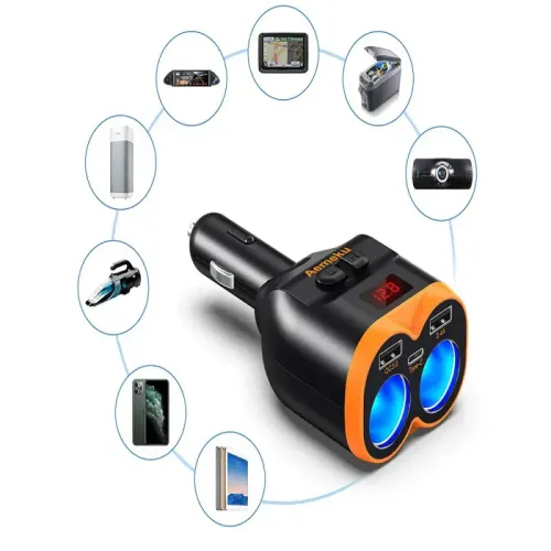 Rozdzielacz gniazda zapalniczki i ładowarka 2xUSB-A 1xUSB-C qc 3.0 na Arena.pl