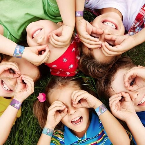 OPASKI ZACISKOWE BRANSOLETKI KOLOROWE W JEDNOROŻCE IDEALNE DLA DZIECI 24SZT na Arena.pl