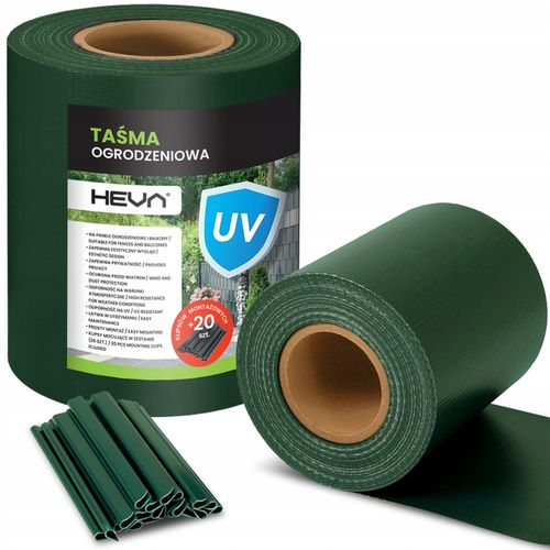 TAŚMA OGRODZENIOWA ZIELONA 19CMX35M UV+ OSŁONA NA OGRODZENIA PANELOWE PŁOT na Arena.pl