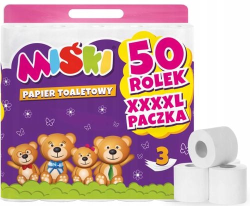 papier toaletowy 50r miśki 3w - 100 rolek na Arena.pl