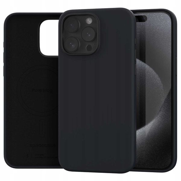 Spacecase Pure Mag Iphone 15 Pro Max Black zdjęcie 5