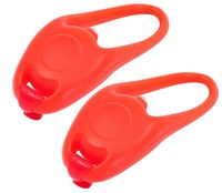 Lampki do roweru silikonowe przód i tył - czerwone