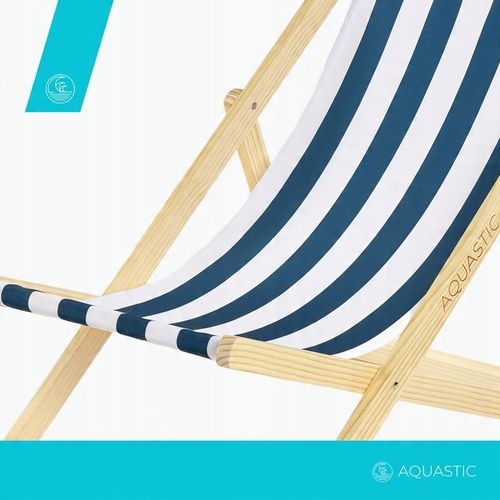 Leżak plażowy AQUASTIC Sunlito granatowy OS rozkładany Lekki 101x57x71 cm na Arena.pl