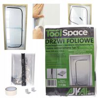 DRZWI REMONTOWE FOLIOWE PRZECIWPYŁOWE KURTYNA TYP C gruba folia mocna taśma