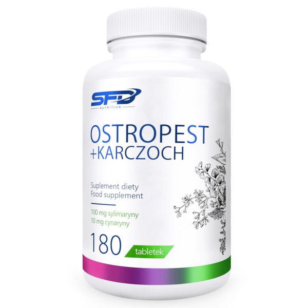 Ostropest + Karczoch 180kap - SFD WĄTROBA CHOLESTEROL zdjęcie 1