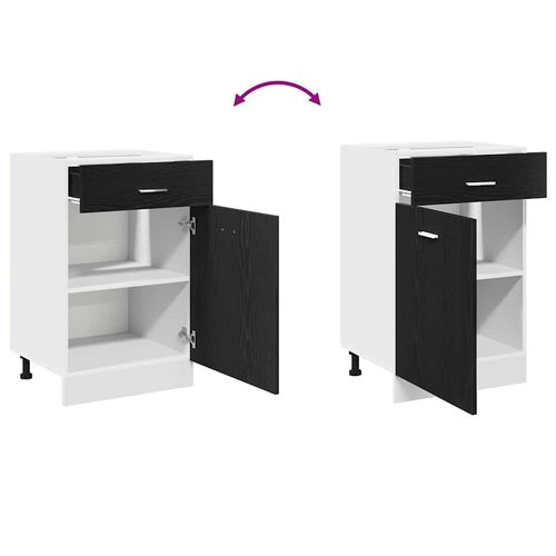 Szafka z Szufladami z szufladą Czarny dąb 50 x 46 x 81.5 cm na Arena.pl