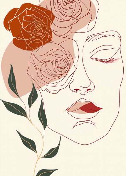 Plakat 50x70cm Beż i Twarz zdjęcie 1