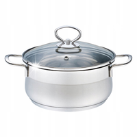 Garnek stalowy z pokrywką na indukcję gaz 22cm 3.8L MAESTRO MR-3508-22