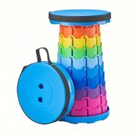 SKŁADANY TABORET TELESKOPOWY TURYSTYCZNY PRZENOŚNY STOŁEK KRZESEŁKO KOLORY